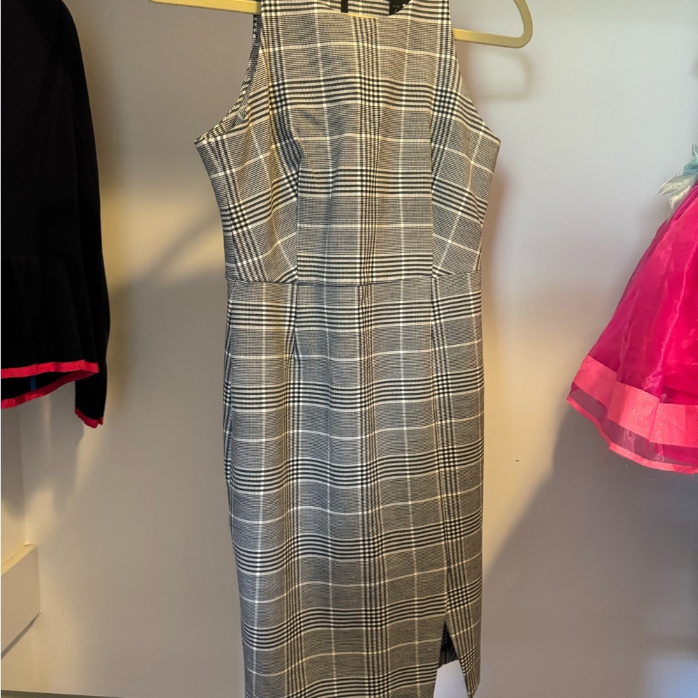 NWOT banana republic petite Plaid Sleeveless Dress